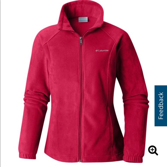 Columbia Other - Columbia large child’s Fleece full zip jacket red
